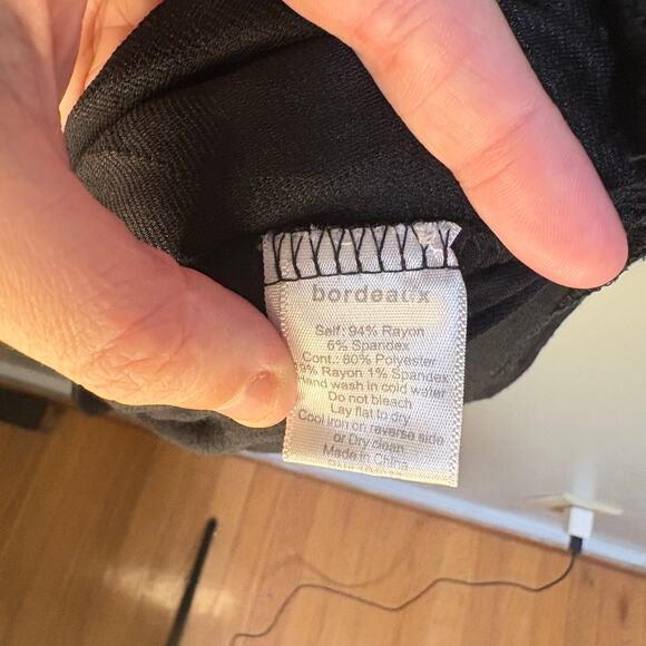 Anthropologie Bordeaux Black Cable Pattern Crewneck Sleeveless Blouse Small - Picture 5 of 9